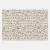 Feuille De Papier Cadeau Notes musicales (Devant 2)