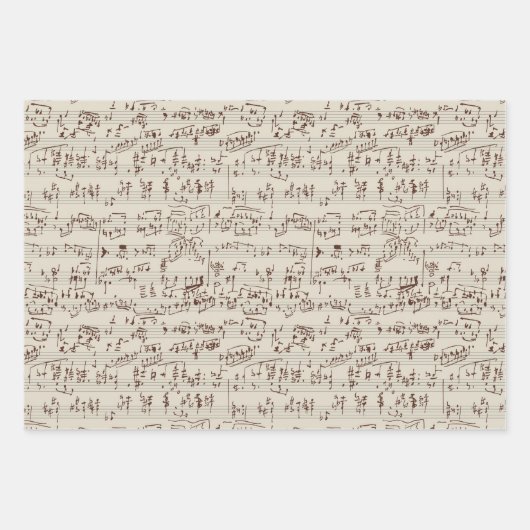 Feuille De Papier Cadeau Notes musicales (Devant 2)