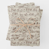 Feuille De Papier Cadeau Notes musicales (En situation)