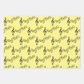 Feuille De Papier Cadeau Notes musicales (Devant 2)