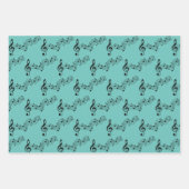 Feuille De Papier Cadeau Notes musicales (Devant)