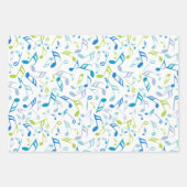Feuille De Papier Cadeau Notes musicales (Devant 3)