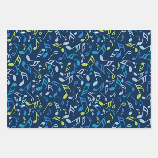 Feuille De Papier Cadeau Notes musicales (Devant 2)