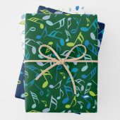 Feuille De Papier Cadeau Notes musicales (En situation)