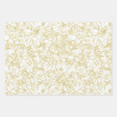 Feuille De Papier Cadeau Notes musicales White Gold Confetti (Devant 3)