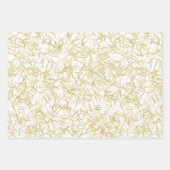 Feuille De Papier Cadeau Notes musicales White Gold Confetti (Devant)