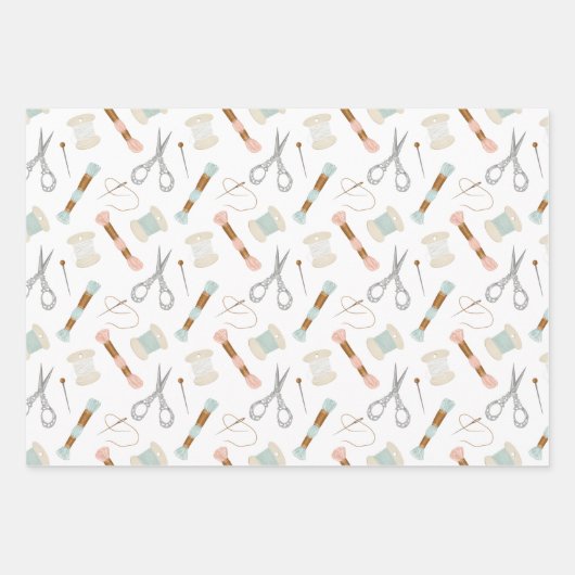 Feuille De Papier Cadeau Notions de couture pour l'artisan (Devant 2)