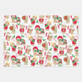 Feuille De Papier Cadeau Nounours doux 3 Coordination Noël (Devant)