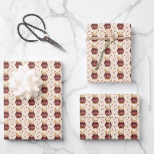 Feuille De Papier Cadeau Nounours en pulls