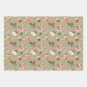 Feuille De Papier Cadeau Nourriture et boissons de Noël (Devant 2)