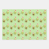 Feuille De Papier Cadeau Nourriture mite Santa Hat Avocado Noël (Devant 2)