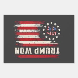 Feuille De Papier Cadeau Nous avons gagné TRUMP INAUGURATION Drapeau améric