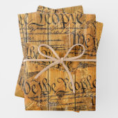 Feuille De Papier Cadeau Nous Le Peuple Constitution Américaine (En situation)