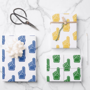 Feuille De Papier Cadeau Nous sommes #1 ! Foam Finger Club Team Spirit Fun