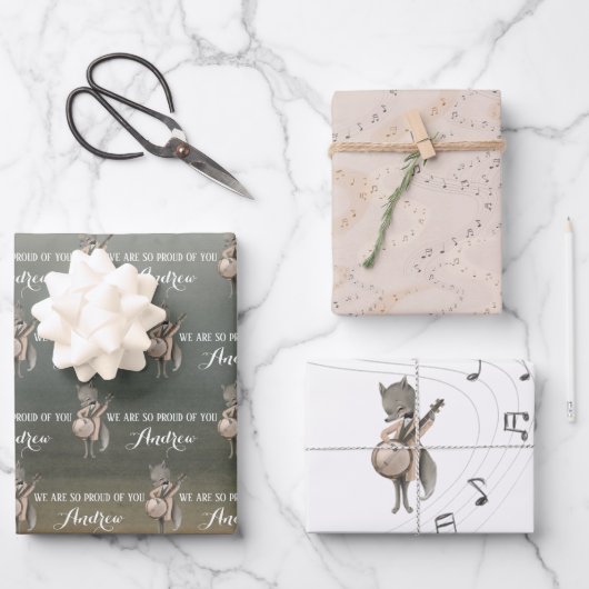 Feuille De Papier Cadeau Nous Sommes Tellement Fiers De Vous Envelopper Des (Recto)