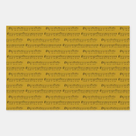 Feuille De Papier Cadeau Nous vous souhaitons un Joyeux Noël Traditionnel (Devant 3)