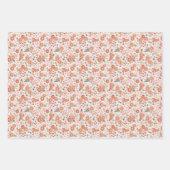 Feuille De Papier Cadeau Nouveau bébé - Leaping Fawn en rose (Devant 2)