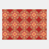 Feuille De Papier Cadeau Nouvel an chinois motif traditionnel W3PS (Devant 3)