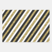 Feuille De Papier Cadeau Nouvel An doré  (Devant 2)