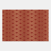 Feuille De Papier Cadeau Nouvel An lunaire chinois Rouge or or Zodiac (Devant 3)