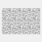 Feuille De Papier Cadeau Nuage de mots de texte judiciaire noir sur fond bl (Devant 3)