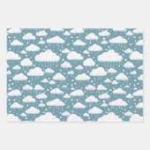 Feuille De Papier Cadeau Nuage et pluie (Devant 2)