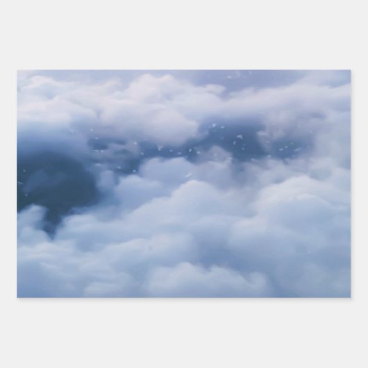 Feuille De Papier Cadeau Nuages (Devant)
