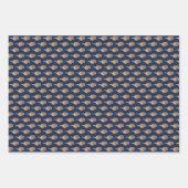 Feuille De Papier Cadeau Nuages Auspicious 2023 Nouvel An chinois Or bleu (Devant)