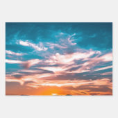 Feuille De Papier Cadeau Nuages couchés de soleil (Devant 2)