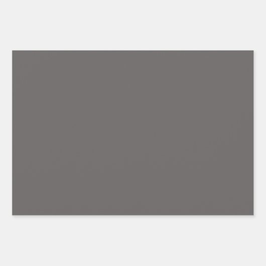 Feuille De Papier Cadeau Nuances 3 Tons Gris Carbone Clair au Charbon (Devant)