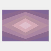 Feuille De Papier Cadeau Nuances D'Art Abstrait Géométrique Violet (Devant 2)