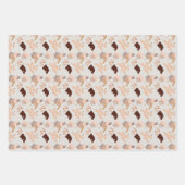 Feuille De Papier Cadeau Nuances d'art Abstraites de Brown (Devant)