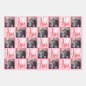 Feuille De Papier Cadeau Nuances de Noël Rouge Photo 3 Cadeau (Devant 3)