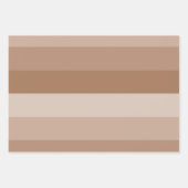 Feuille De Papier Cadeau Nuances de rayures Brown (Devant 3)