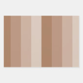 Feuille De Papier Cadeau Nuances de rayures Brown (Devant)