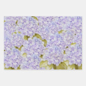 Feuille De Papier Cadeau Nuances Hydrangea Bleu Violet (Devant)