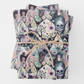 Feuille De Papier Cadeau Nuit d'Halloween enchantée (En situation)