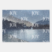 Feuille De Papier Cadeau Nuit d'hiver Noël de neige (Devant 2)