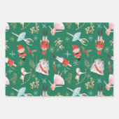 Feuille De Papier Cadeau Nutcracker Ballerina Noël (Devant)