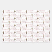 Feuille De Papier Cadeau Nutcracker moderne Joyeux Noël Photo Holiday (Devant 2)
