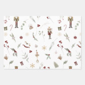 Feuille De Papier Cadeau Nutcracker moderne Joyeux Noël Photo Holiday (Devant)