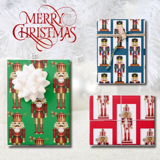 Feuille De Papier Cadeau Nutcracker Noël 3 Coordination