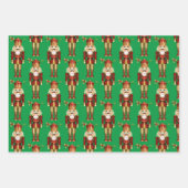 Feuille De Papier Cadeau Nutcracker Noël 3 Coordination (Devant)