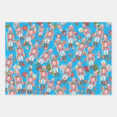 Feuille De Papier Cadeau Nutcracker Photo Face Funky Noël (Devant 3)