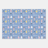 Feuille De Papier Cadeau Nutcracker Souris King Pastel Ballet Noël (Devant)