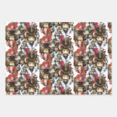 Feuille De Papier Cadeau Nutcracker Suite Jouets Soldats Étoiles | (Devant 3)