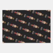 Feuille De Papier Cadeau Nutcracker Trio Noir de Noël (Devant 3)