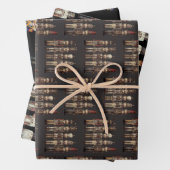 Feuille De Papier Cadeau Nutcracker Trio Noir de Noël (En situation)