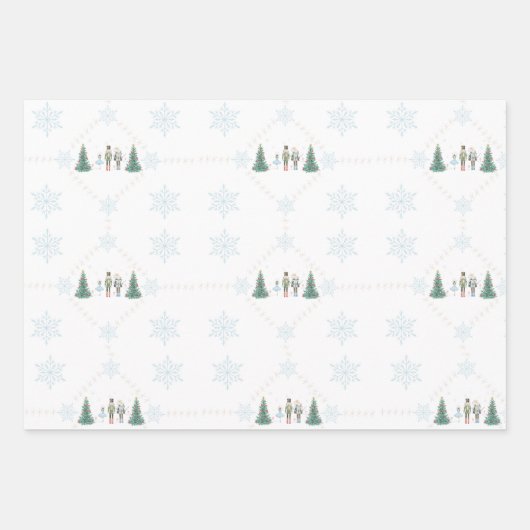 Feuille De Papier Cadeau Nutcracker Wrapping Paper- Pastel and Festive (Devant 2)