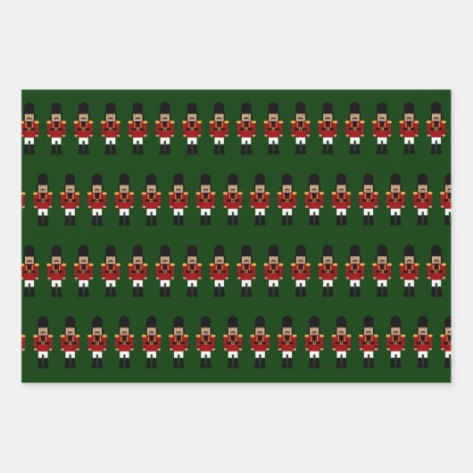 Feuille De Papier Cadeau Nutcrackers - (Devant)